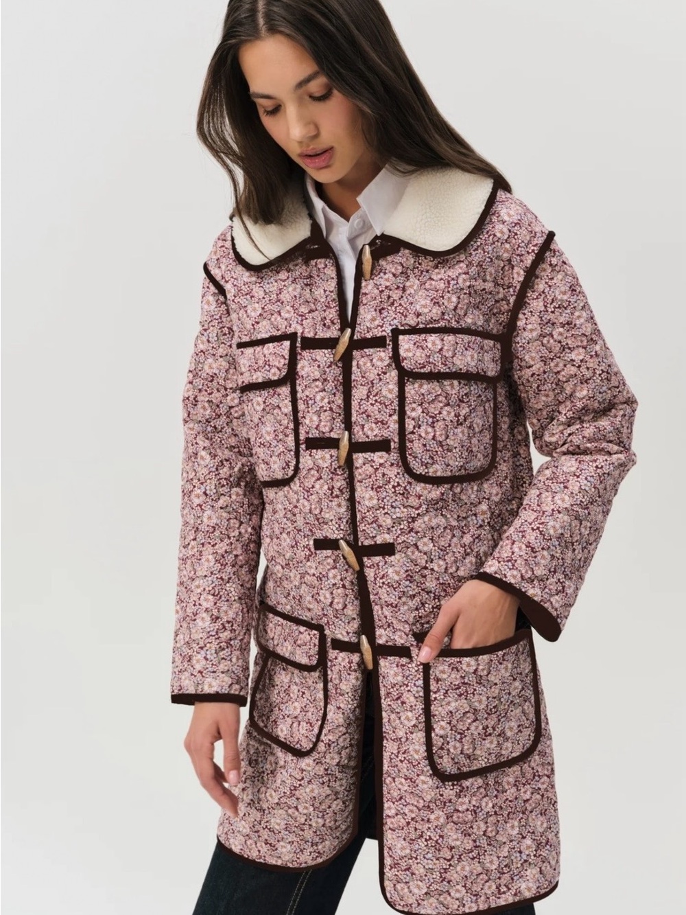 For Love & Lemons Marlene Floral Chore Coat